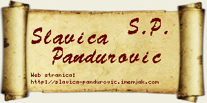 Slavica Pandurović vizit kartica